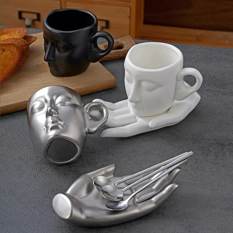 Avtoit | Coffee Cup Set with Minimalist Face Shape