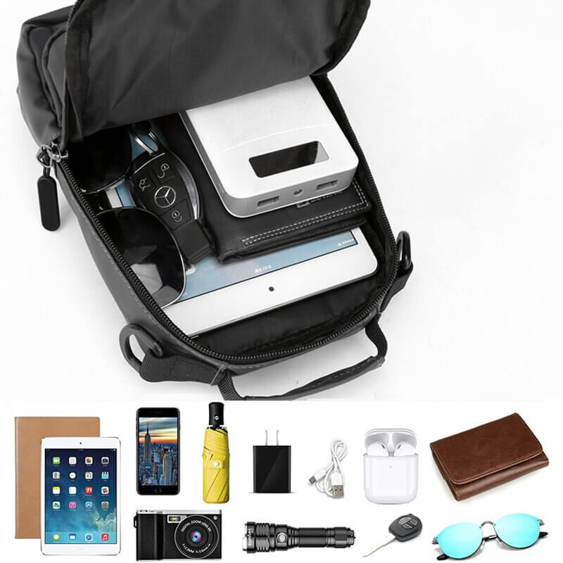 Avtoit | Waterproof Oxford Crossbody Bag, Anti-Theft Sling Bag, USB Charging & Multi-Pocket Design