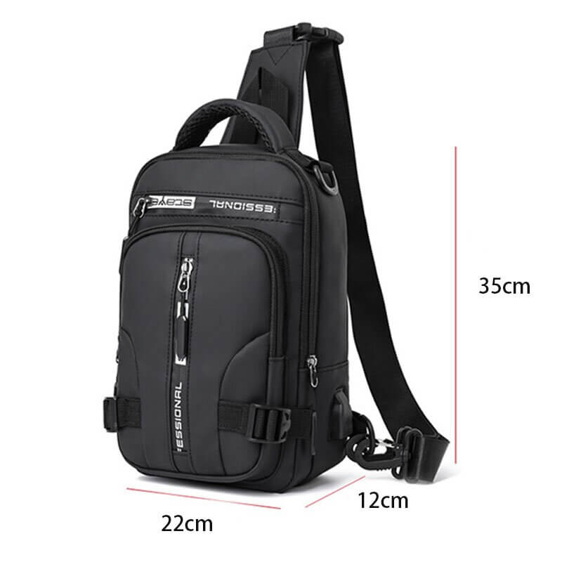 Avtoit | Waterproof Oxford Crossbody Bag, Anti-Theft Sling Bag, USB Charging & Multi-Pocket Design