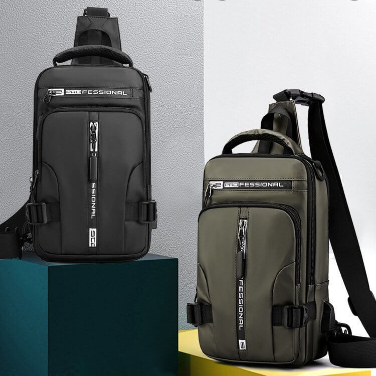 Avtoit | Waterproof Oxford Crossbody Bag, Anti-Theft Sling Bag, USB Charging & Multi-Pocket Design