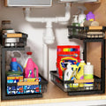 Avtoit | Curcura – Heavy-Duty Adjustable Steel Under Sink Organizer for Kitchen & Bathroom