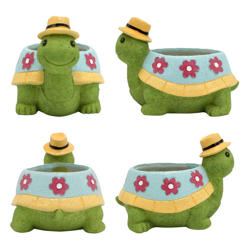 Avtoit | Cute Turtle Garden Plant Pot - TurtleBloom