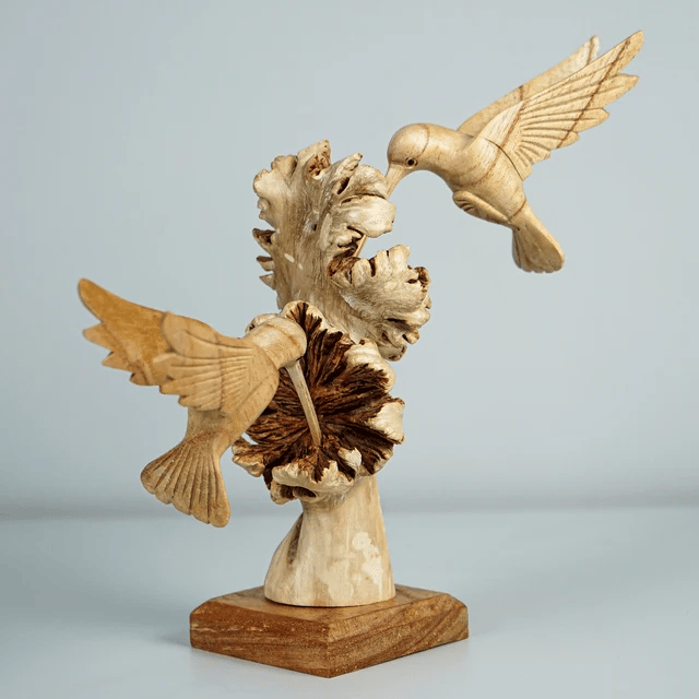 Avtoit | Hummingbird Feeding on a Flower, Handmade Sculpture
