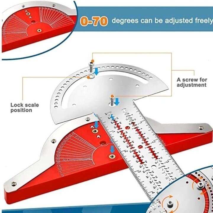 Avtoit | Ultra Precision Marking Ruler Square T Type Woodworking Scriber Measuring Tool