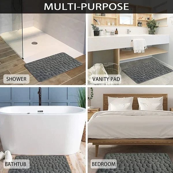Avtoit | Cobblestone Embossed Bathroom Bath Mat
