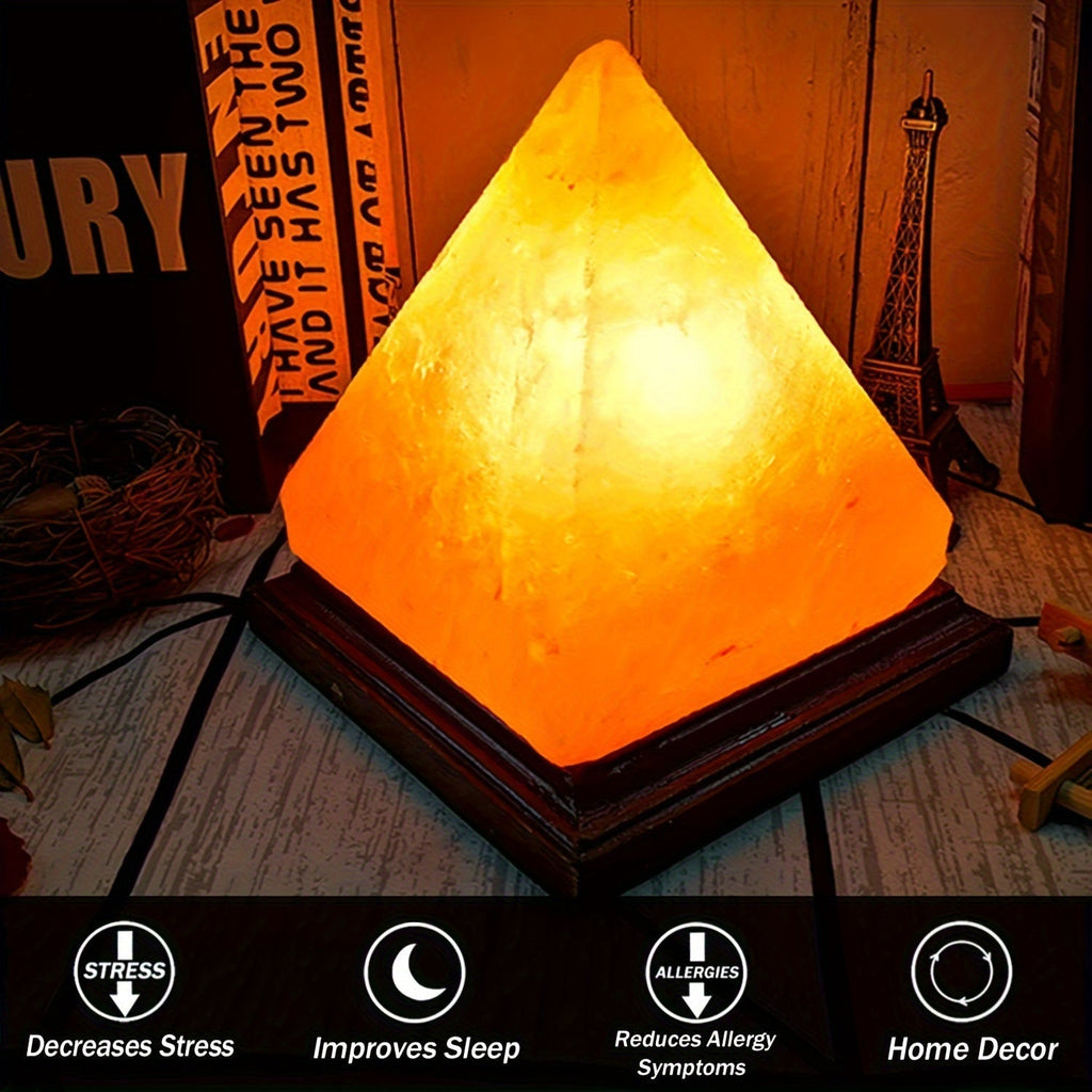 Avtoit | Salt lamp - Handcrafted Himalayan salt lamp with 8-color changing LED, USB powered