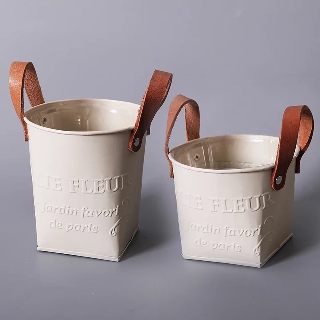 Avtoit | Decorative plant pots with leather handles – flower pots for home and garden