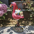 Avtoit | Flamingo relaxing garden gnome statue