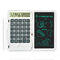 Avtoit | 2-in-1 Portable Foldable 10-Digit LCD Display Calculator with 6-Inch Erasable Writing Tablet