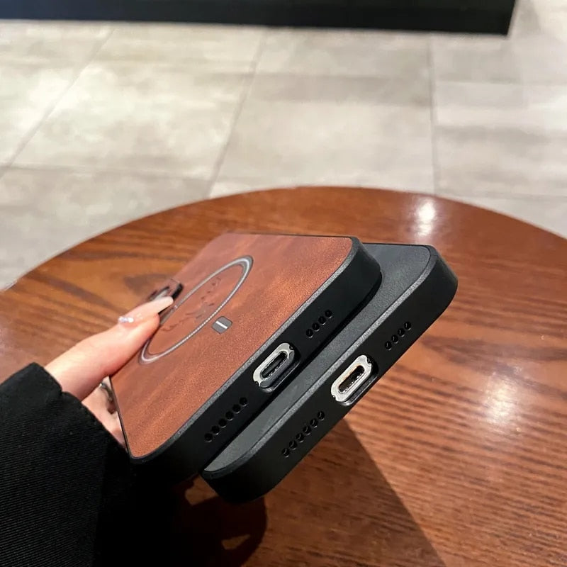 Avtoit | Luxury Deer Leather Apple iPhone Case | Magnetic Phone Case, Wireless Case, MagSafe, Wireless Charging, Protective Case, Cover for iPhone 15, 14, 13 Pro Max Plus