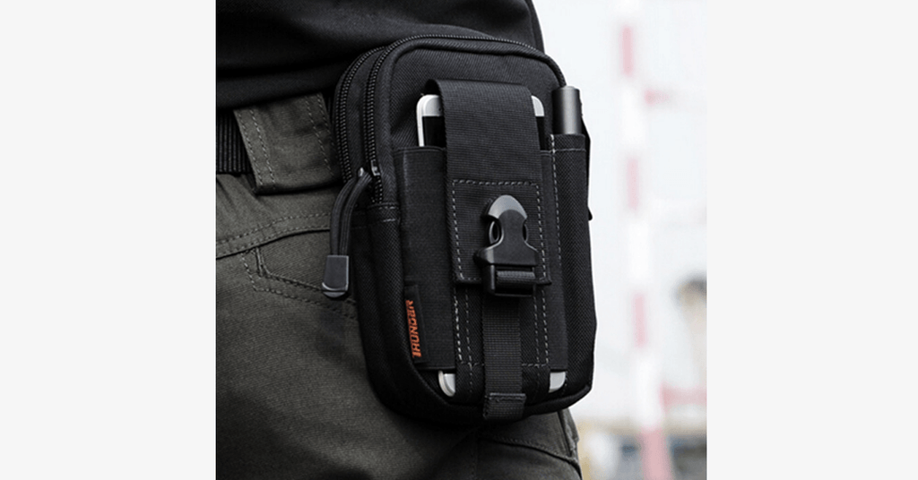 Avtoit | Military Waist Bag - Made of Nylon - Waterproof Design - Zipper Closure - Attach with Belt - Travel Gear - Outdoor - Available in 3 Colors