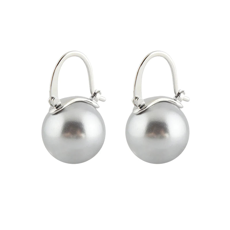 Avtoit | Black Pearl Earrings  Available in White Champagne Grey Gold and Black  Pearl Dangle Earrings