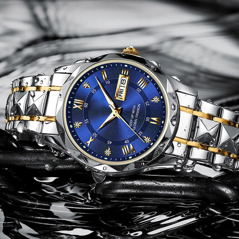 Avtoit | Waterproof Luminous Stainless Steel Two-tone Quartz Men's Watch