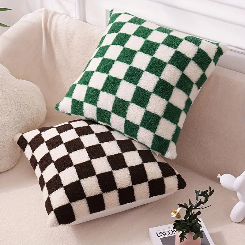 Avtoit | Checkerboard Faux Fur Pillowcase