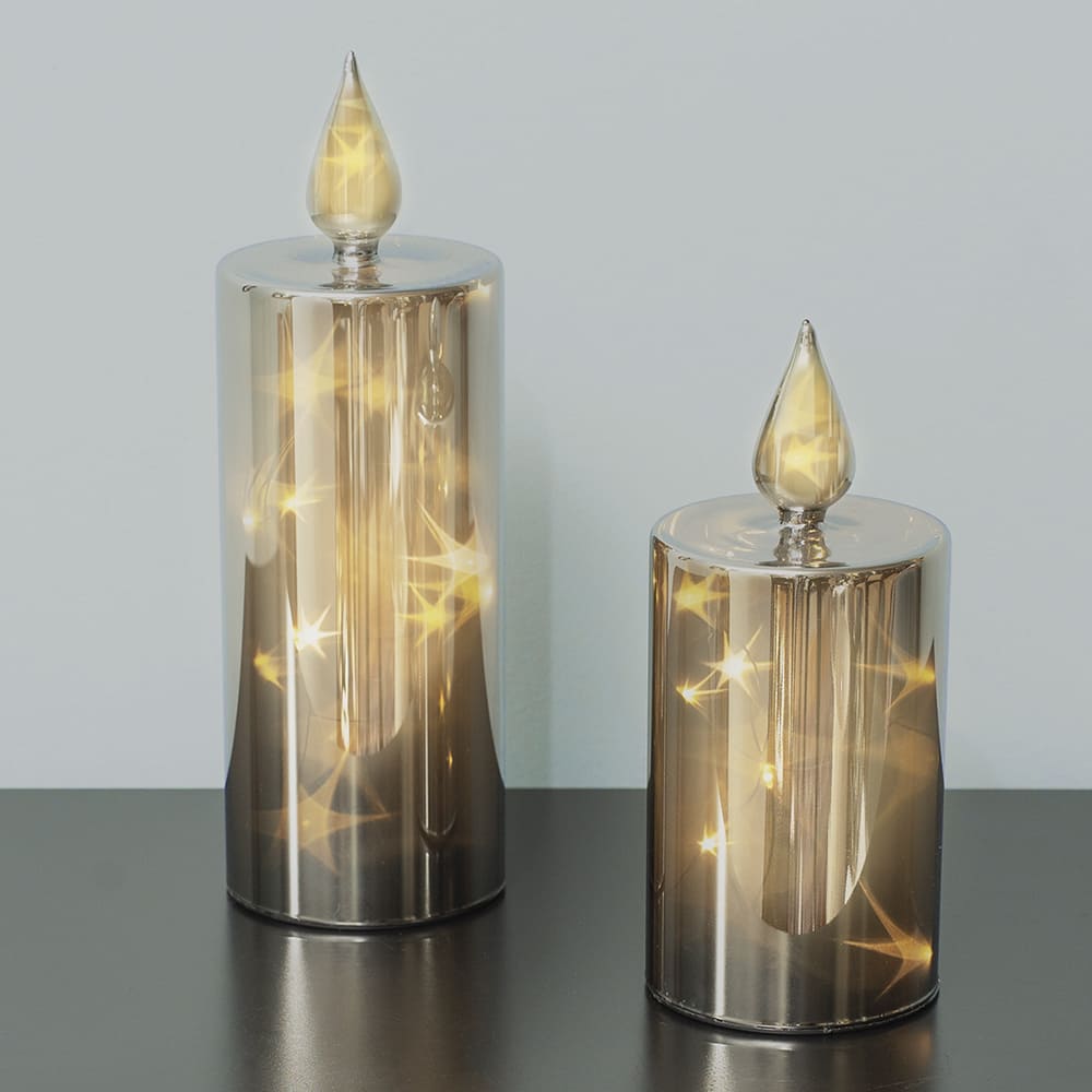 Avtoit | LED Smoky 2pc. Glass Candle Set
