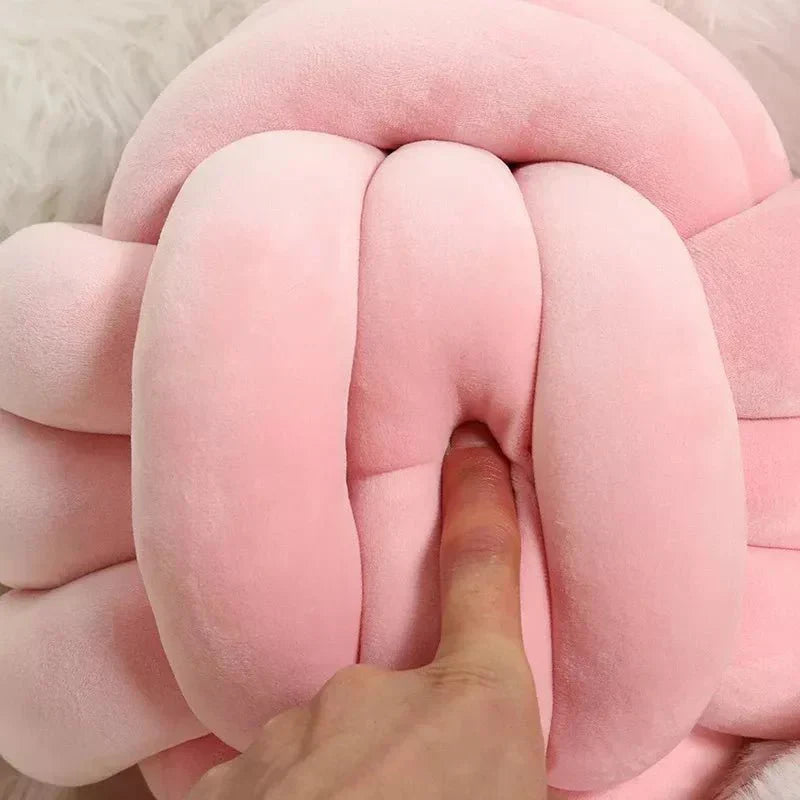 Avtoit | Decorative knotted suede-look ball soft cushion