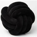 Avtoit | Decorative, soft cushion with knotted ball in suede look