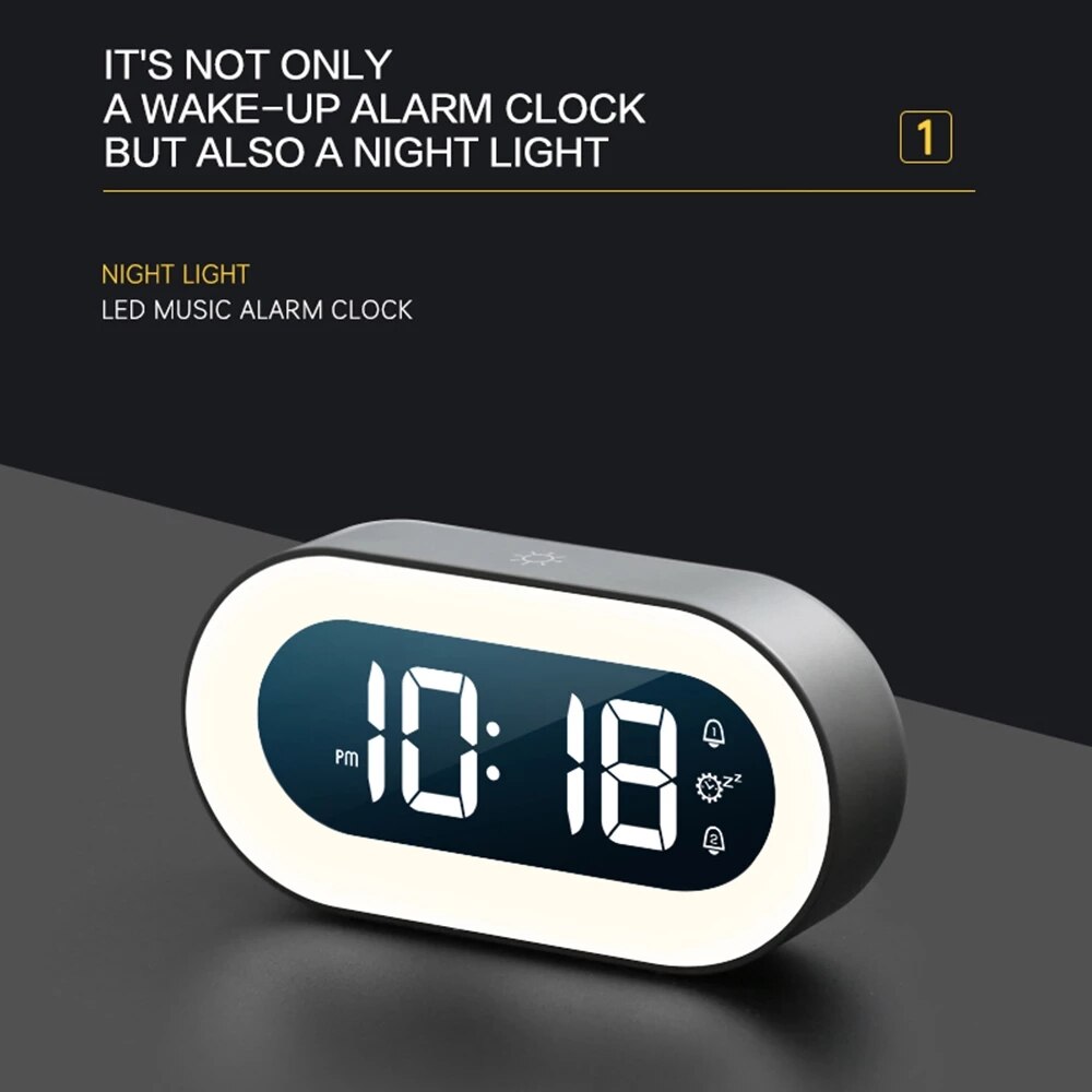 Avtoit | Digital Alarm Clock with Night Light - Lumino