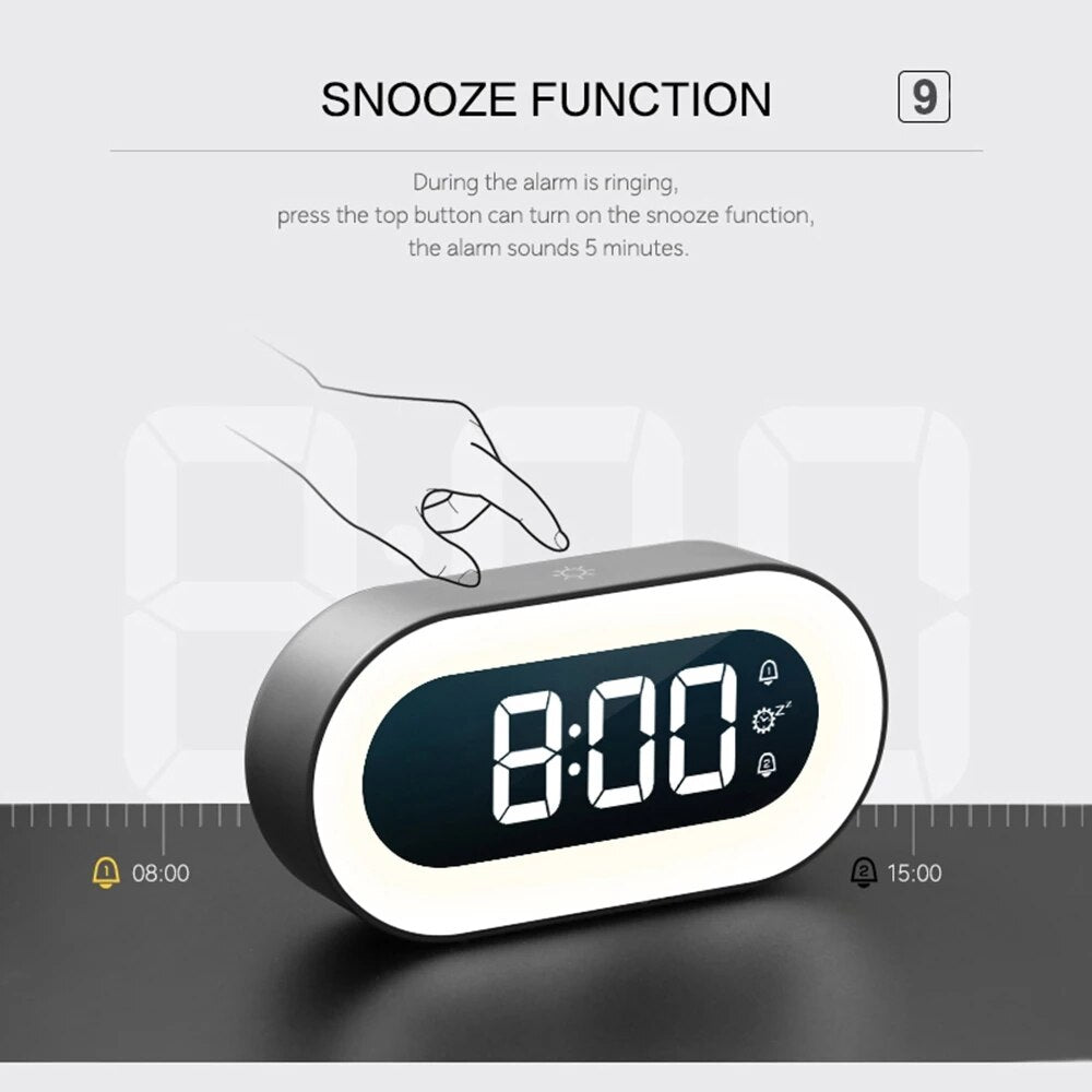 Avtoit | Digital Alarm Clock with Night Light - Lumino