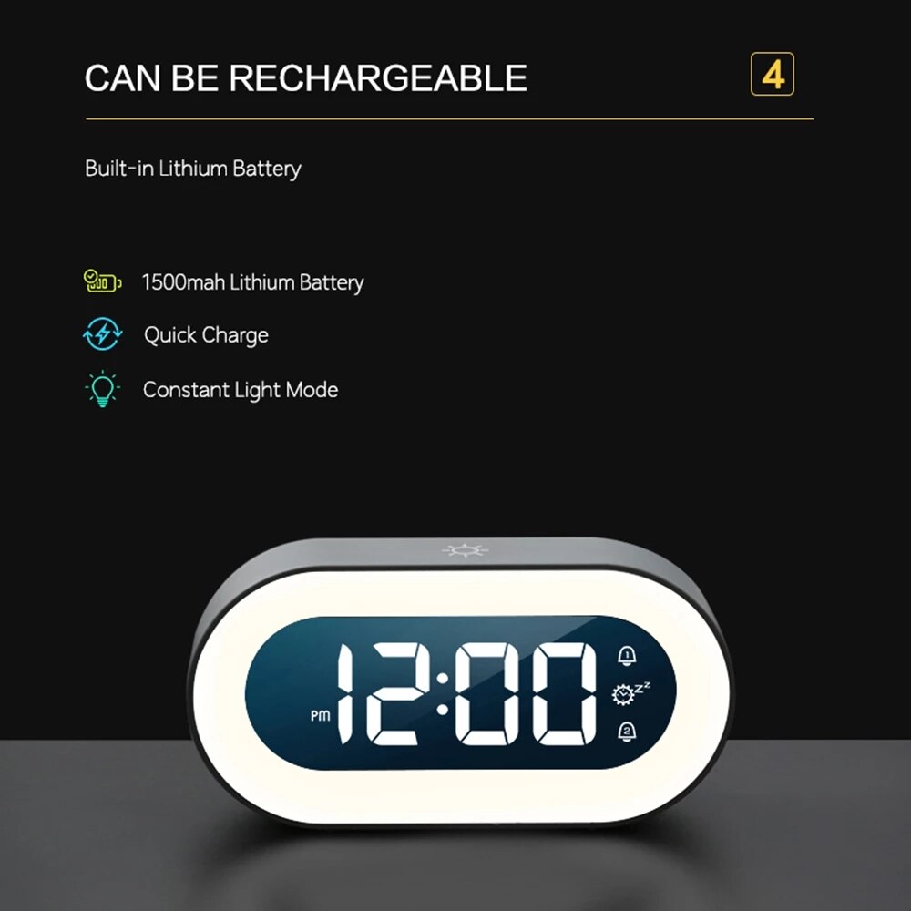 Avtoit | Digital Alarm Clock with Night Light - Lumino