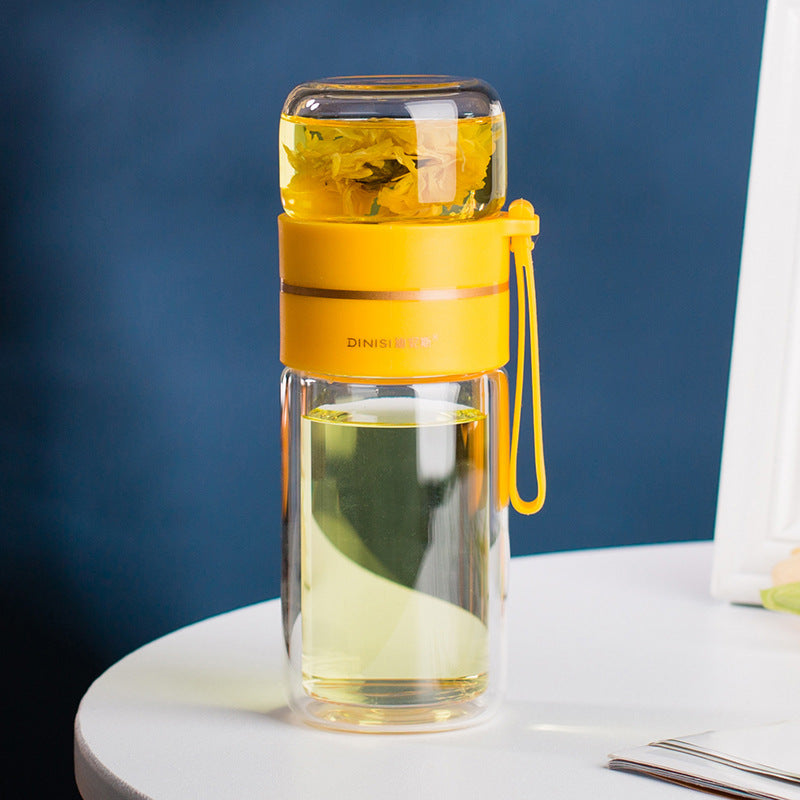 Avtoit | Double-Walled Glass Water Bottle with Tea Infuser - PureBrew