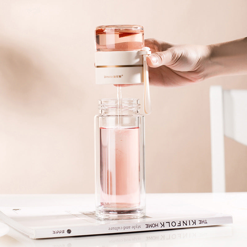 Avtoit | Double-Walled Glass Water Bottle with Tea Infuser - PureBrew
