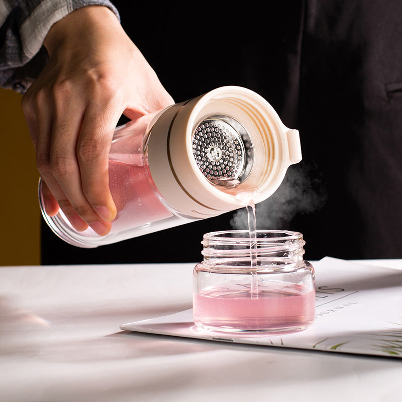 Avtoit | Double-Walled Glass Water Bottle with Tea Infuser - PureBrew