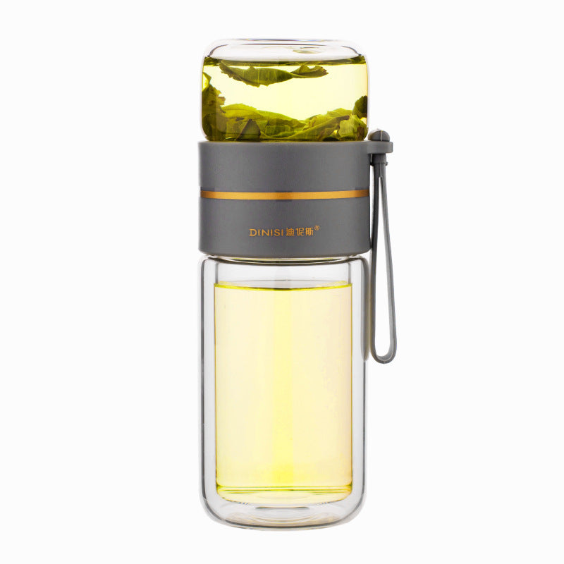 Avtoit | Double-Walled Glass Water Bottle with Tea Infuser - PureBrew