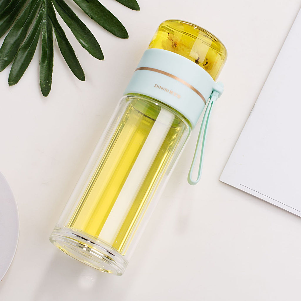 Avtoit | Double-Walled Glass Water Bottle with Tea Infuser - PureBrew