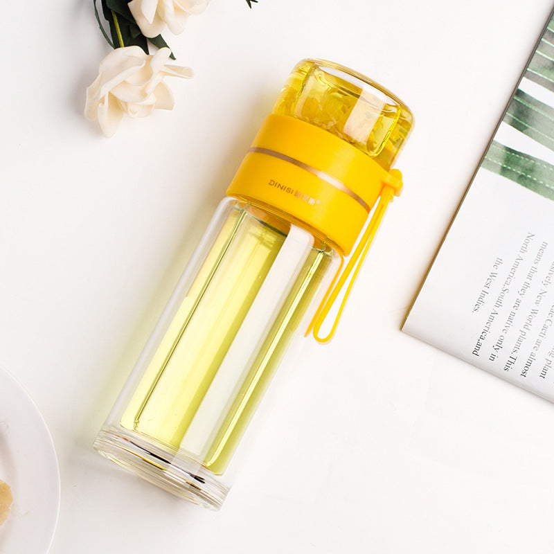 Avtoit | Double-Walled Glass Water Bottle with Tea Infuser - PureBrew