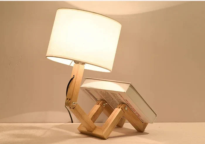 Avtoit | Wooden Table Lamp with Book Holder – Modern Design for Your Home