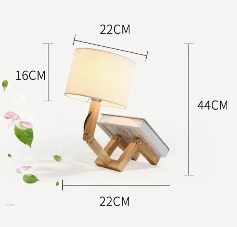 Avtoit | Wooden Table Lamp with Book Holder – Modern Design for Your Home