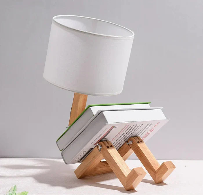 Avtoit | Wooden Table Lamp with Book Holder – Modern Design for Your Home