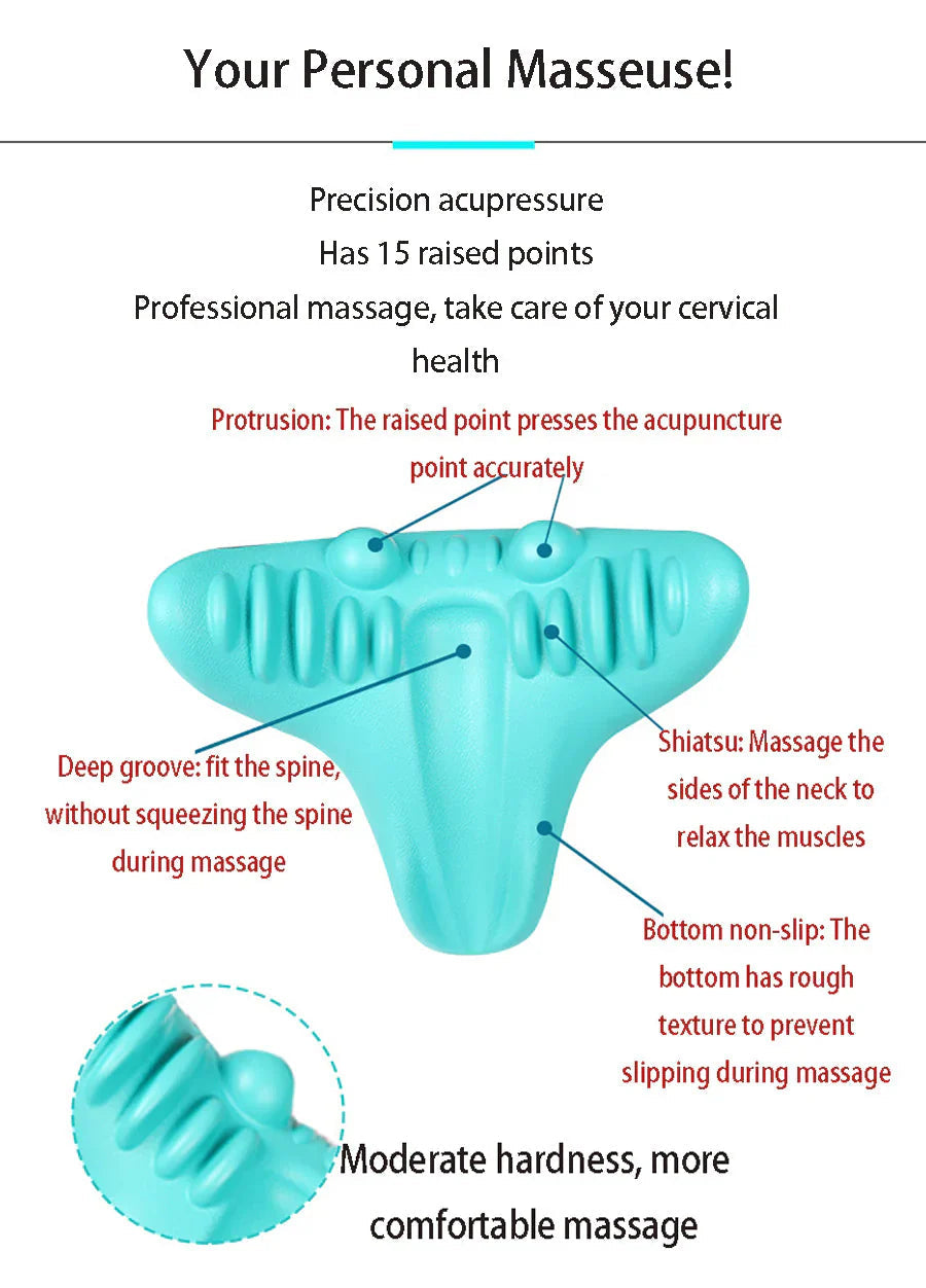 Avtoit | Neck and Shoulder Stretch – Cervical Traction Pillow for Spinal Alignment and Massage