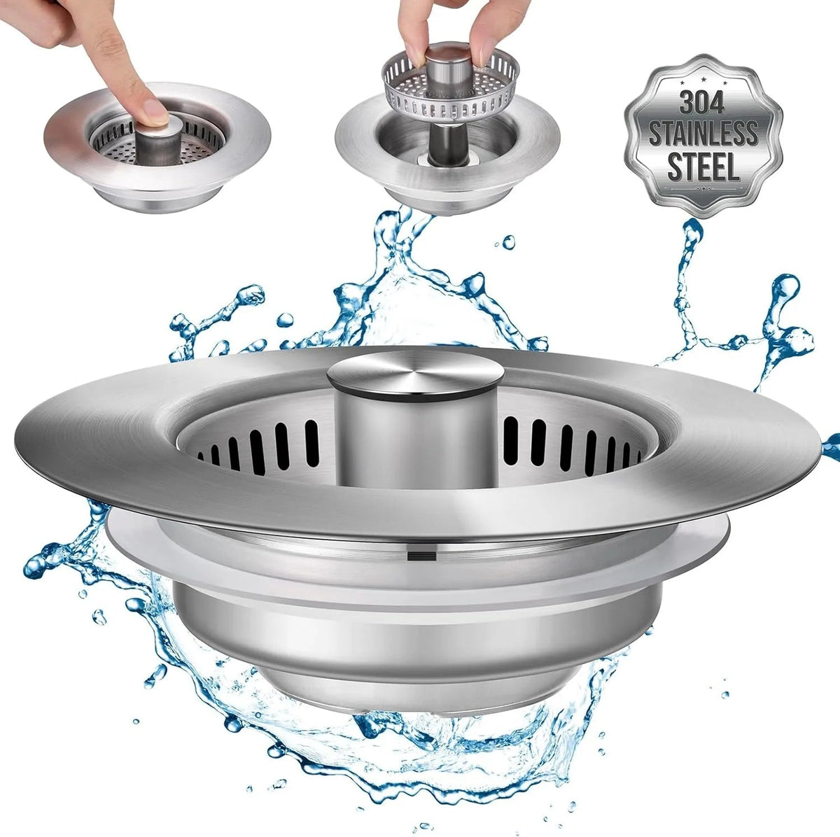 Avtoit | Stainless Steel Pop-Up No-Odor Drain Filter