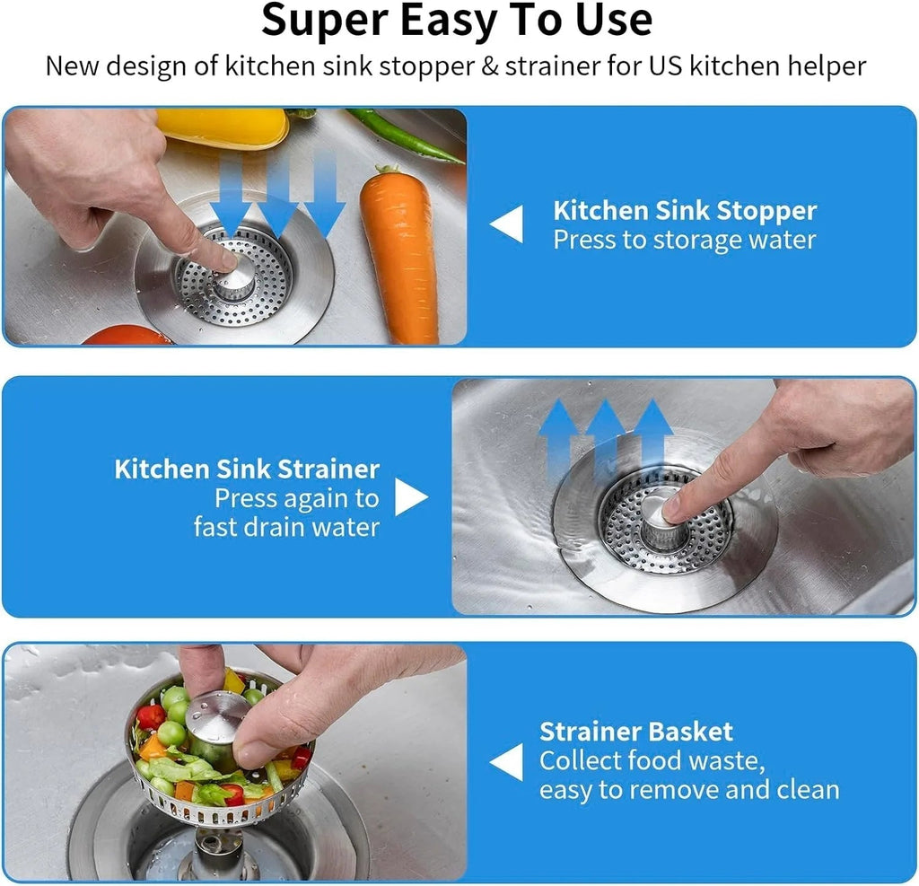Avtoit | Stainless Steel Pop-Up No-Odor Drain Filter