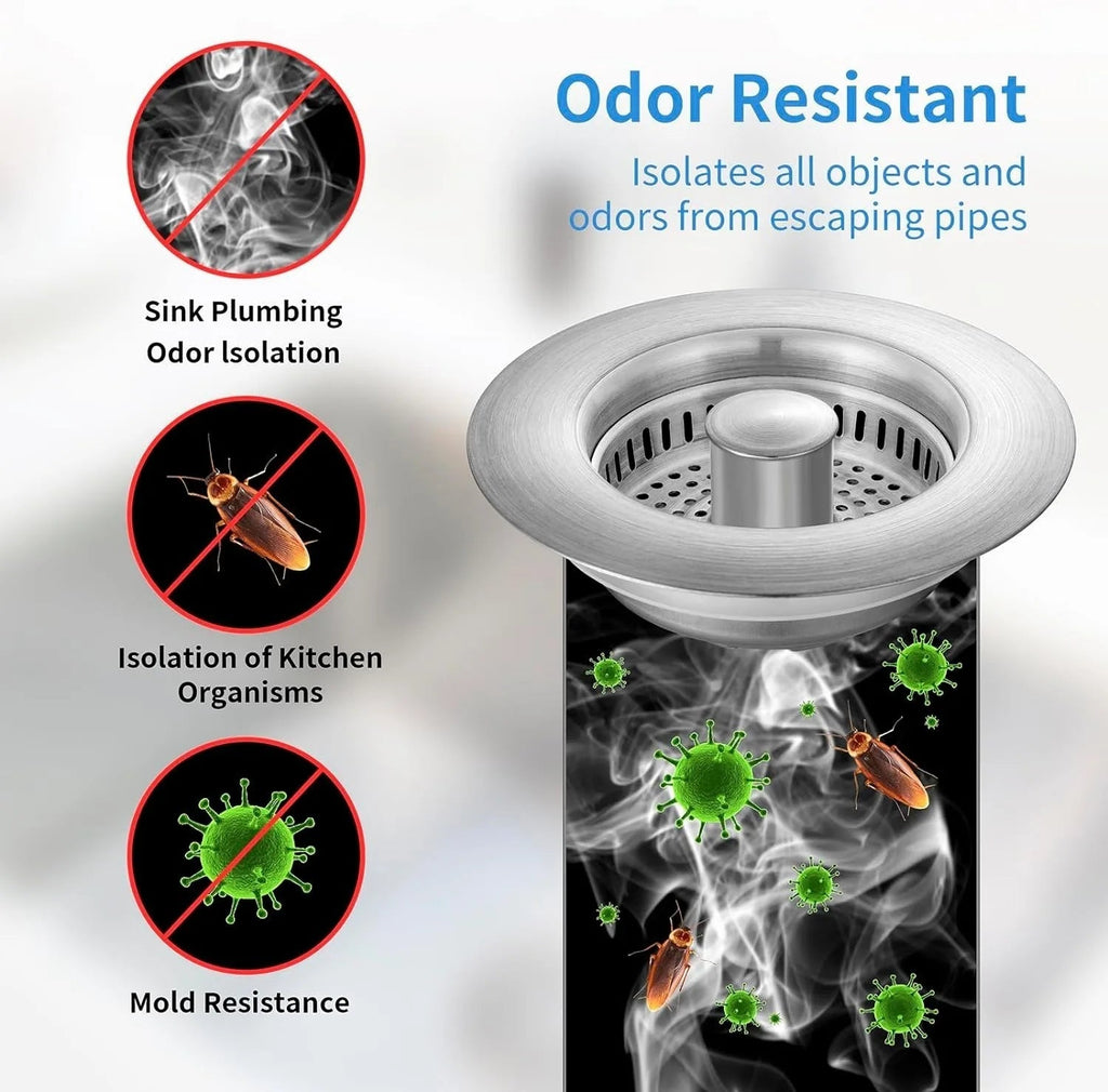 Avtoit | Stainless Steel Pop-Up No-Odor Drain Filter