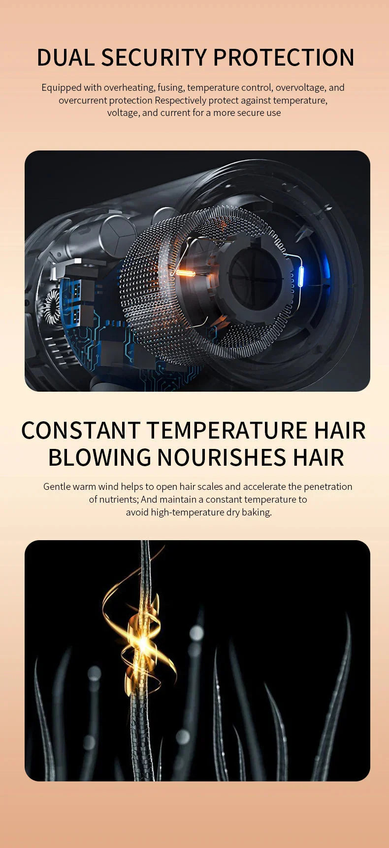 Avtoit | High-performance hair dryer 2400W with cold and warm air function - Ion technology