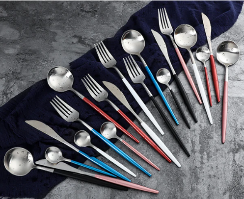 Avtoit | LUXURIOUS STAINLESS STEEL 24-PIECE GOLD-SILVER CUTLERY SET