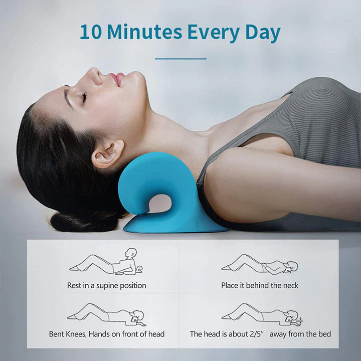 Avtoit | Neck and Shoulder Stretch – Cervical Traction Pillow for Spinal Alignment and Massage