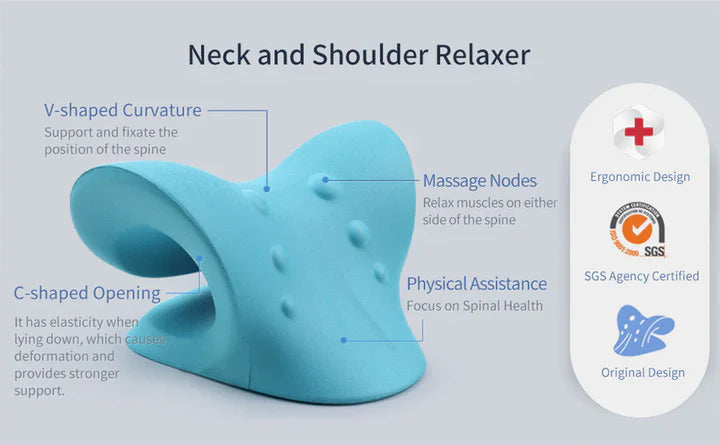 Avtoit | Neck and Shoulder Stretch – Cervical Traction Pillow for Spinal Alignment and Massage