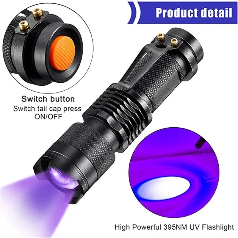 Avtoit | LED UV Flashlight - Ultraviolet Inspection Lamp for Pet Urine and Stain Detection