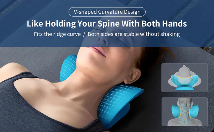 Avtoit | Neck and Shoulder Stretch – Cervical Traction Pillow for Spinal Alignment and Massage