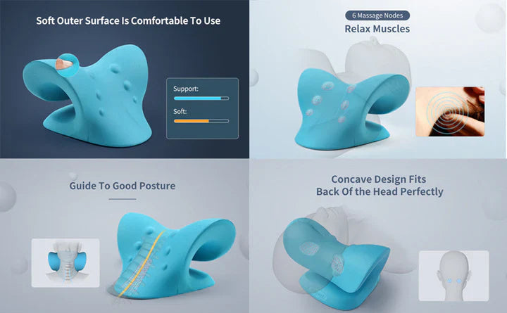 Avtoit | Neck and Shoulder Stretch – Cervical Traction Pillow for Spinal Alignment and Massage
