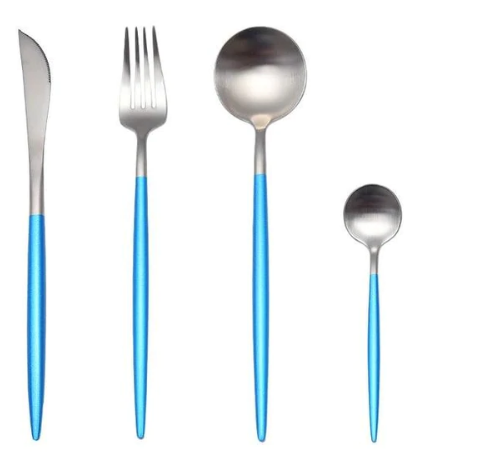 Avtoit | LUXURIOUS STAINLESS STEEL 24-PIECE GOLD-SILVER CUTLERY SET