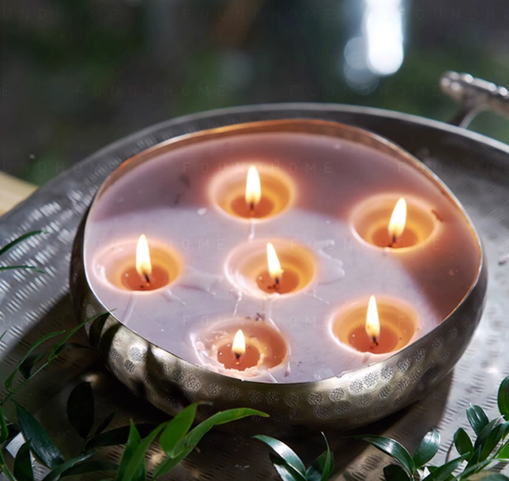 Avtoit | LuxeLight XL Scented Candle – 17 Wicks of Enchanting Fragrance & Golden Elegance