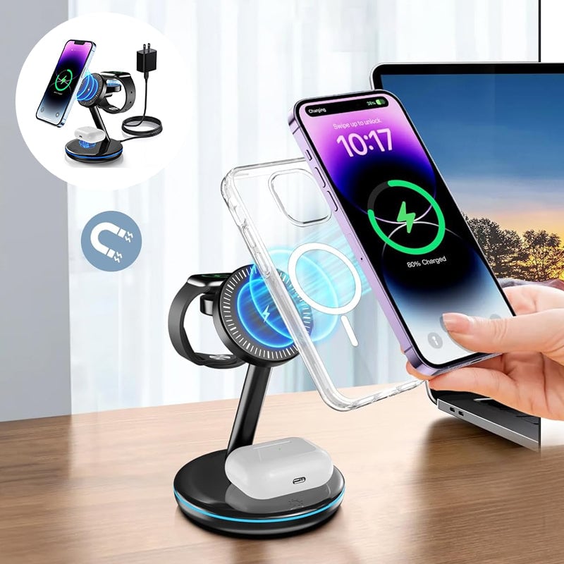 Avtoit | Folding magnetic 3-in-1 wireless charger
