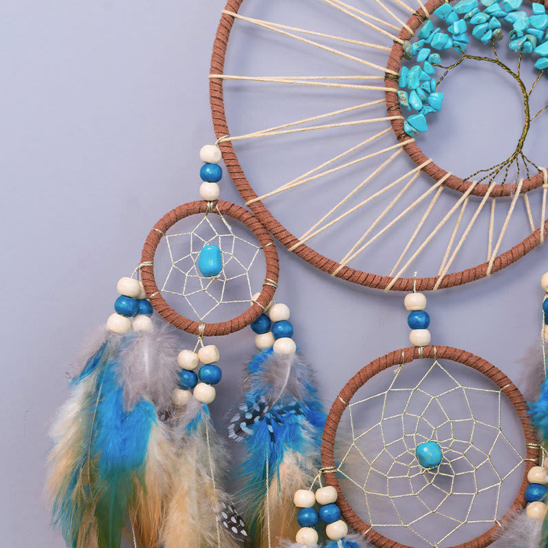 Avtoit | Turquoise Tree of Life Feather Dreamcatcher