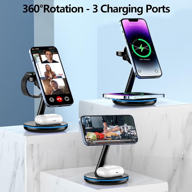 Avtoit | Folding magnetic 3-in-1 wireless charger