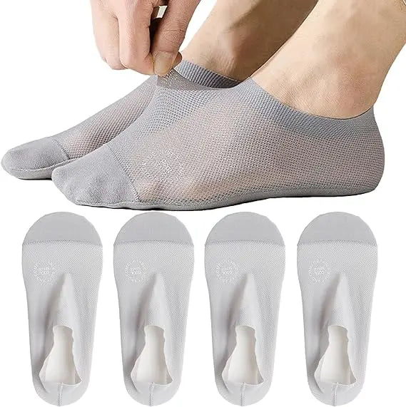 Avtoit | 4 Pair Breathable, Invisible Moisture-Wicking Mesh Socks